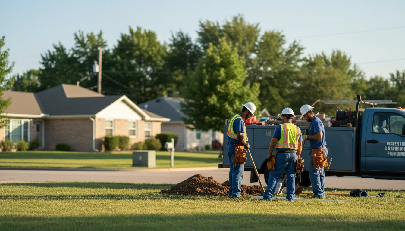 Residential water line and bathroom plumbing service in Delta, LA